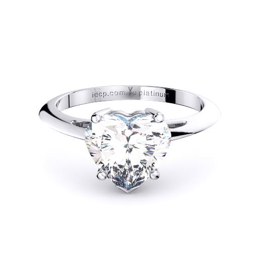 Perth diamond company classic heart diamond ring front page view