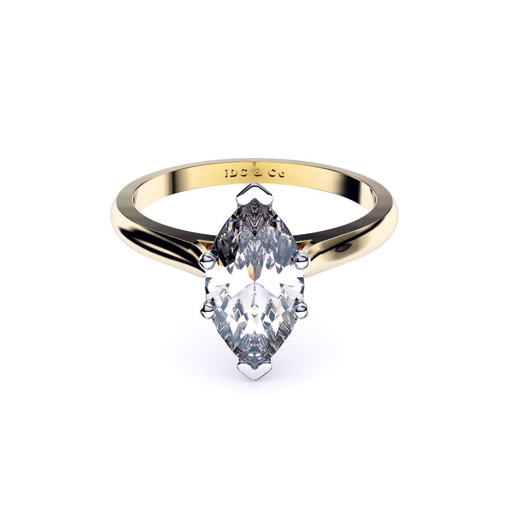 Perth diamond company classic marquise diamond ring front page view