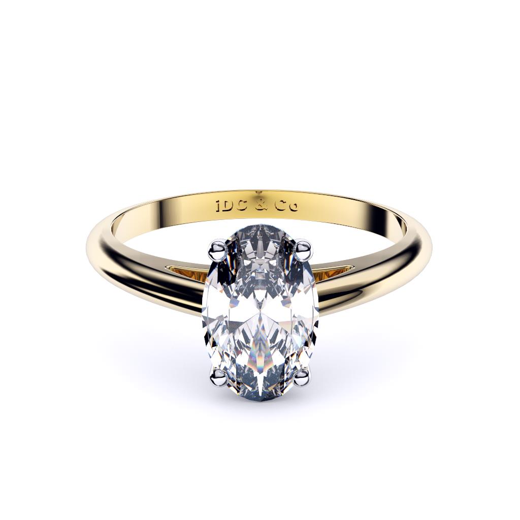 Perth diamond company classic oval diamond ring front page view