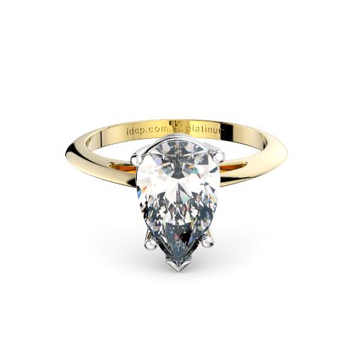 Perth diamond company classic pear diamond ring front page view