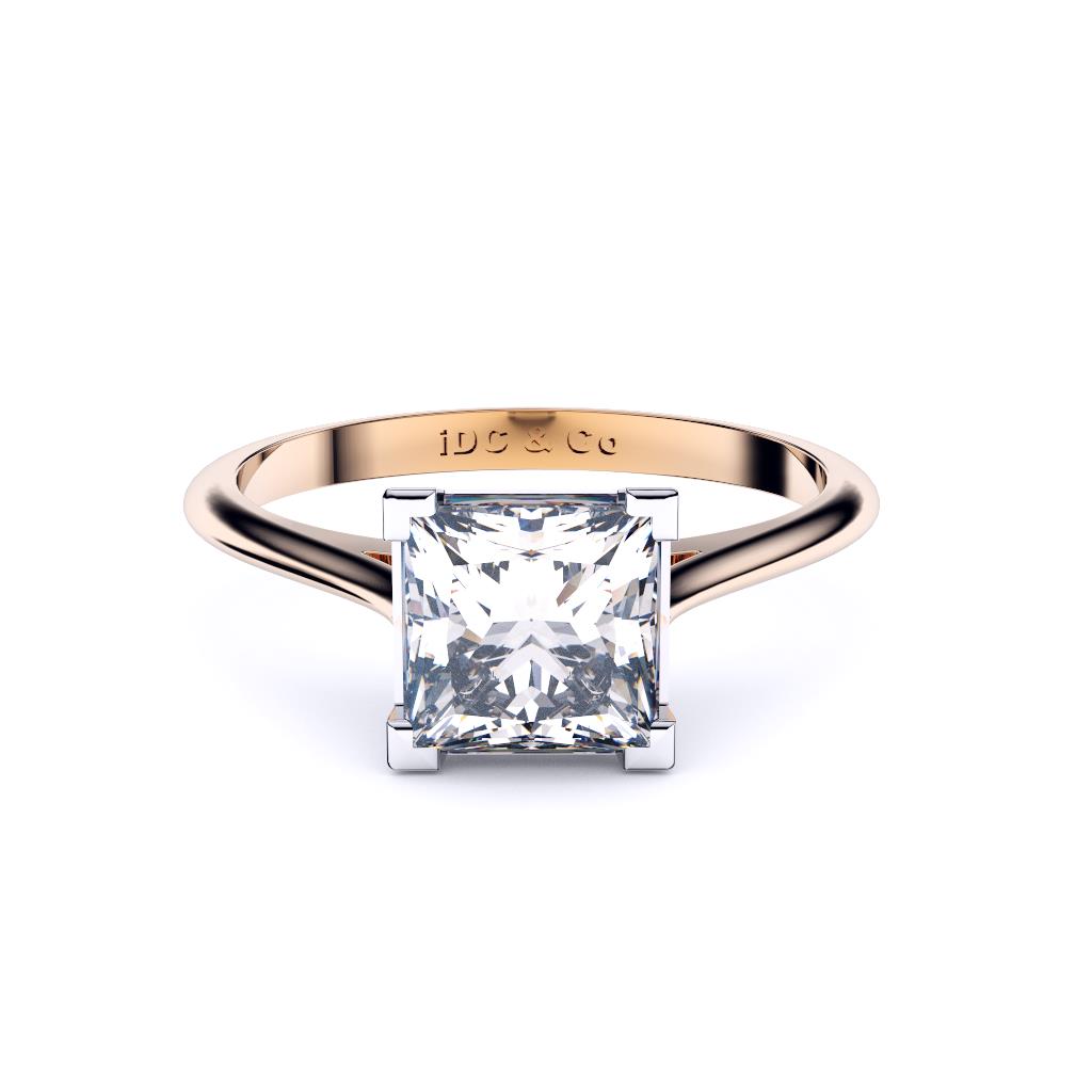 Princess cut solitaire Perth engagement ring