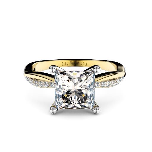 Perth diamonds engagement ring princess cut diamond with diamond twist band