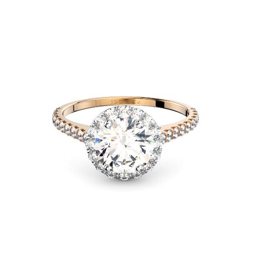 Perth Diamond Company classic halo engagement ring