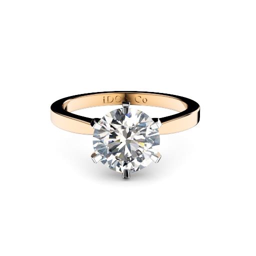 Perth diamonds engagement ring round with tapered band